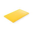 Tocator galben GN1/1 - 530x325x(H)15 mm, cu sant scurgere, polietilena HDPE 500, Hendi, 2 fete pentru taiat
