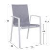 Scaun aluminiu cu manere