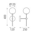 Aplica interior Antique Gold/Opal, LED G9 1x7W, CL.I - ACB Iluminacion