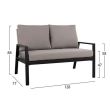 Set canapea din aluminiu cu doua locuri