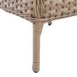 Scaun aluminiu cu manere Rattan bej