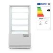 Vitrina rece pt prezentare, alba, 68 lt, interval temp 0-12 gr C, 170 W, 3 rafturi reglabile pe inaltime, ARKTIC by Hendi, 452x406x(H)891 mm, Clasa energetica C