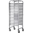 Carucior transport profesional pentru tavi servire Inox REVOLUTION Hendi capacitate 15 containere GN 1/1 sau 30 GN 1/2 containere sau 45 GN 1/3 containere