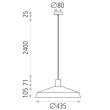 Pendul Evelyn 45 cm, 1xE27 - ACB Iluminacion