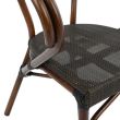Scaun aluminiu Bamboo Look maro