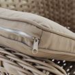 Scaun aluminiu cu manere Rattan bej