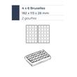 Aparat pentru waffles dublu 4×6 Bruxelles 180°– Krampouz