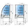 Vitrina frigorifica modulara snack, cu geam drept 140 Lt - Coreco