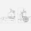 Feliator manual cu volan B3 cu lamă de 300 mm - roșu - Berkel
