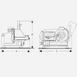 Feliator electric inclinat profesional BED300 cu lamă de 300 mm - gri - Berkel