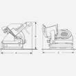 Feliator electric inclinat profesional SLC350 Auto cu lamă de 350 mm - gri - Berkel