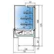 Vitrina frigorifica modulara snack, cu gea rabatabil 417 Lt - Coreco