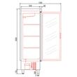 Dulap frigorific cu o usa cu geam dublu securizat 505 Lt - Coreco