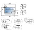 Vitrina modulara supermarket cu unitate condensare remote, 362 Lt - Coreco