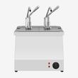 Dozator inox sosuri calde, 2 x 5.25L, Bain-marie GN 1/4, KD-021 Kalando