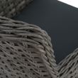 Scaun aluminiu cu manere Rattan gri
