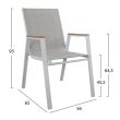 Scaun aluminiu cu manere