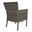 Scaun aluminiu cu manere Rattan gri