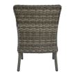 Scaun aluminiu cu manere Rattan gri