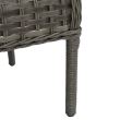 Scaun aluminiu cu manere Rattan gri