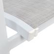 Scaun aluminiu Miller cu manere Alb