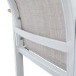 Scaun aluminiu Miller cu manere Alb