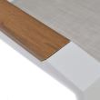 Scaun aluminiu Miller cu manere Alb