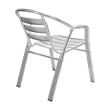 Scaun aluminiu Moris cu maner si cadru dublu