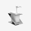 Dispenser sosuri, stand inox, dozator plastic, 1.9L, KDP-003 Kalando