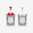 Dispenser sosuri, stand inox, dozator plastic, 1.9L, KDP-003 Kalando