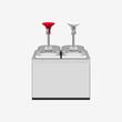 Dispenser sosuri din inox, 2 x 1.9L, KDS-003, Kalando
