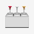 Dispenser sosuri din inox, 3 x 1.9L, KDS-003, Kalando