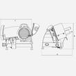 Feliator electric inclinat RL250 cu lamă de 250 mm - alb - Berkel