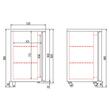 Minibar cu doua usi cu geam 325Lt - Coreco