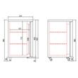 Minibar cu 4 usi cu geam 650Lt fara unitate condensare - Coreco