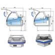 Vitrina frigorifica cu geam rabatabil, 594 Lt - Coreco