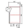 Masa neutra pentru cafea, cu un raft seria 600 - Coreco
