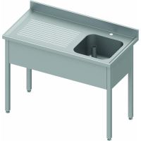 Chiuvetă profesională din inox - scurgere dreapta sau stângă