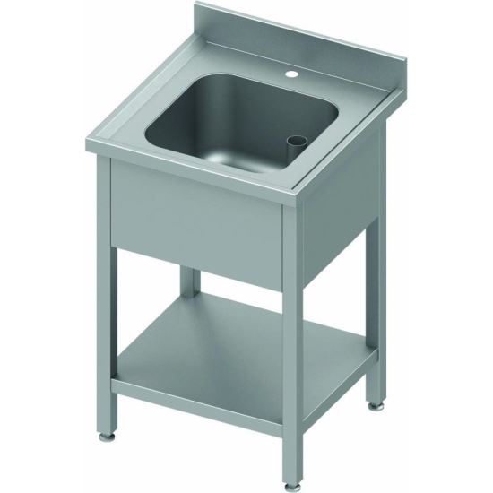 Chiuvetă profesională din inox cu etajera - Gama 800