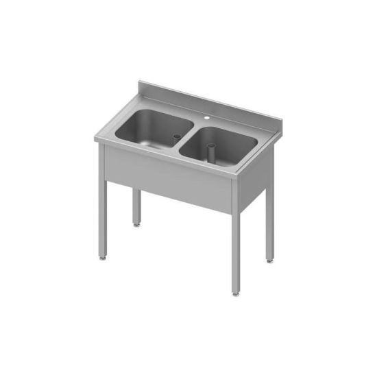 Chiuvetă profesională din inox cu doua cuve