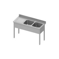 Chiuvetă profesională din inox cu doua cuve - Gama 600