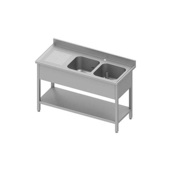 Chiuvetă profesională cu doua cuve din inox - Gama 600