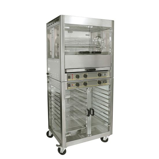 Vitrina panoramica incalzita pentru rotisorul electric RBE25