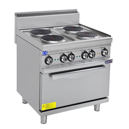 Masina de gatit electrica cu 4 plite 16.4 kW + cuptor - Mayapaz