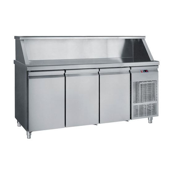 Masa rece cu 3 usi si suprastructura din inox - Bambas Frost