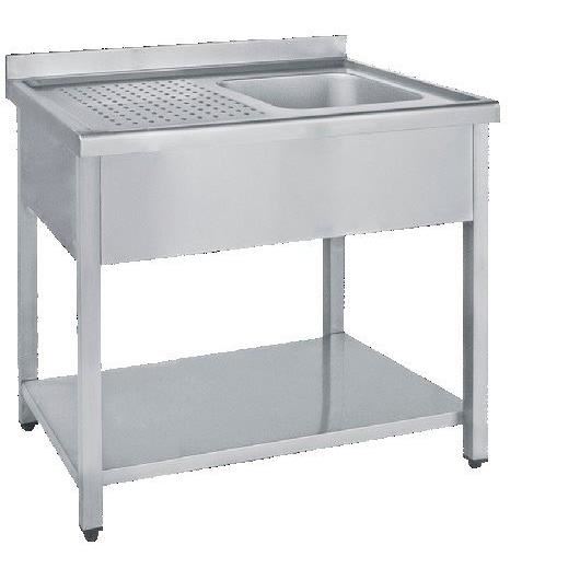 Spalator din inox cu o cuva pe suport deschis Gama 700 - Bambas Frost