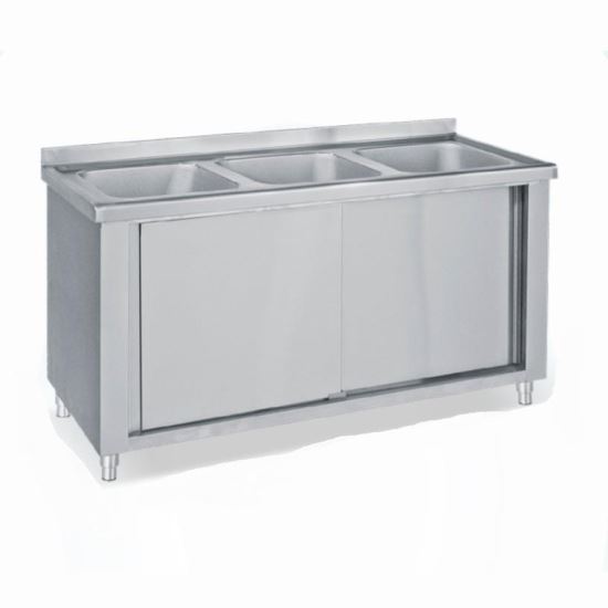Masa tip dulap cu 3 cuve Gama 700 - Bambas Frost
