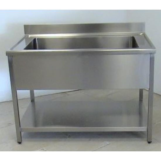 Spalator din inox cu o cuva mare pe suport deschis Gama 700 - Bambas Frost
