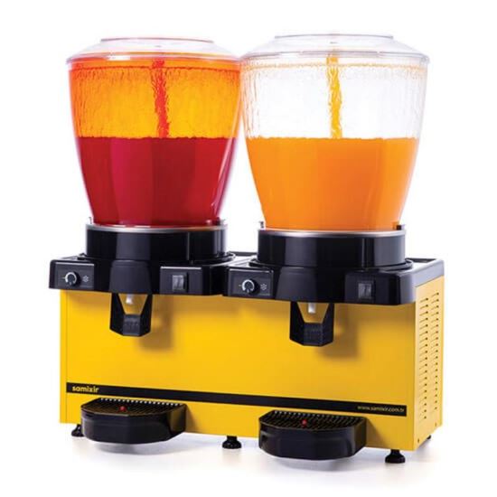 Dispenser Panoramic 22 Twin cu panou de control analog pentru suc, ceai rece, salgam 2x22 l - Samixir