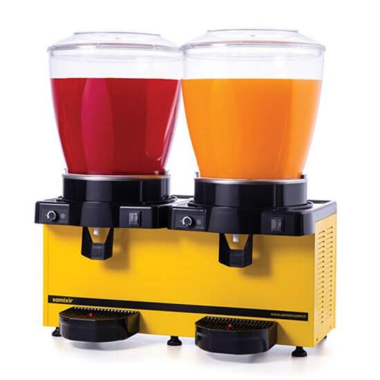 Dispenser Panoramic 22 Twin cu panou de control analog pentru suc, ceai rece, salgam 2x22 l - Samixir